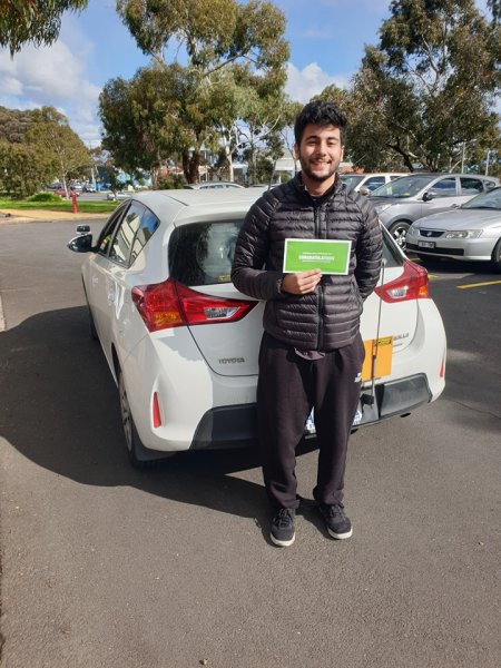 Omar for passing his driving test 1st go at Broadmeadows vicroads600