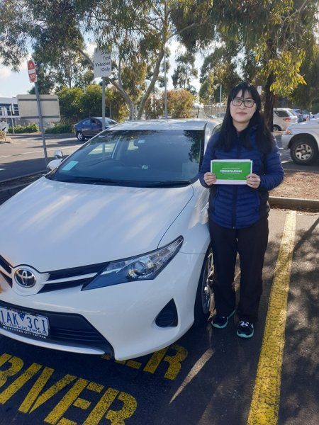 Laurissa for passing her driving test 1st go at Broadmeadows vicroads600