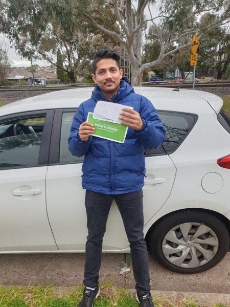 Sudip for passing his driving test 1st go at Broadmeadows vicroads600