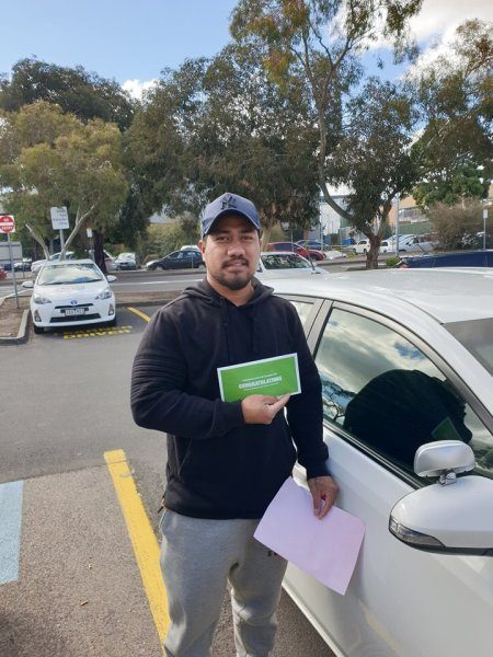 junior for passing his driving test at Broadmeadows vicroads600